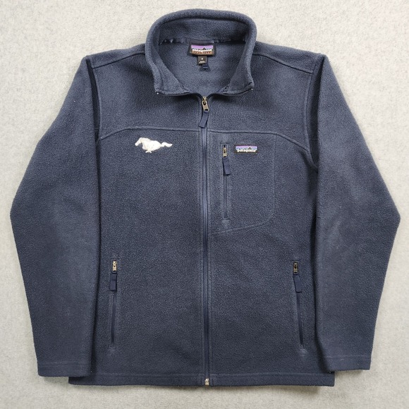 Patagonia‎ Synchilla Men's Medium Blue Full Zip Fleece Jacket Camping Hiking Ski - Picture 2 of 14